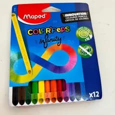 Lápis de Cor 12 cores, Color Peps Infinity, Não Precisa Apontar Maped