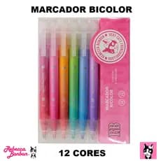 Marca Texto Bicolor 12 Cores Rebecca Bonbon llusions de Paris Mágico C/6 RB1407
