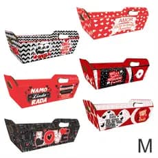 Kit Cesta De Papel Cartão M Amor