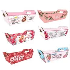 Kit Cesta De Papel Cartão M, Tema Mãe