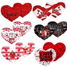 Kit Coração do Amor - Tamanho P - Medida 23x18