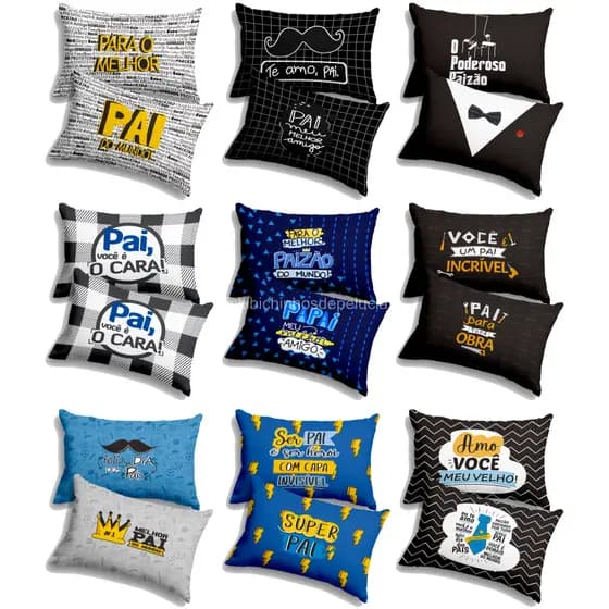 Kit Almofada Pai Estampada