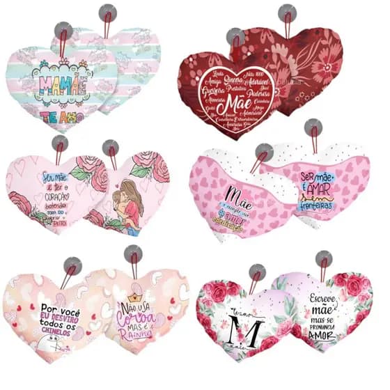 Kit Coração de Mãe PP Com Ventosa 18X6X15cm