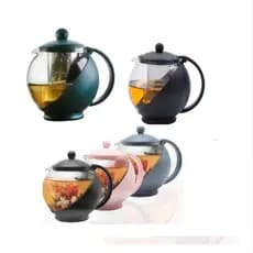 BULE CHALEIRA INFUSOR JARRA VIDRO 750ML INOX COADOR FILTRO CHA CAFE COZINHA VINTAGE LUXO RESISTENTE