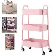 CARRINHO ORGANIZADOR 3 PRATELEIRAS AÇO AUXILIAR ANDARES GUARDA BRINQUEDOS SALAO MANICURE VARANDA