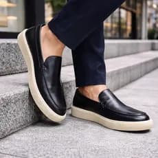Sapato Loafer Masculino Couro Legítimo Konna Gel Extra Conforto Esporte Fino Premium