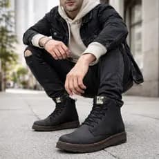 Bota Coturno Masculino, Botina com Solado Borracha Ferraroni, Confortável, Moderno e Pronta Entrega
