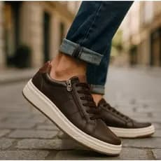 Sapatênis Masculino Casual Estiloso Moderno Dia-A-Dia Trabalho Resistente Ziper Calce Facil