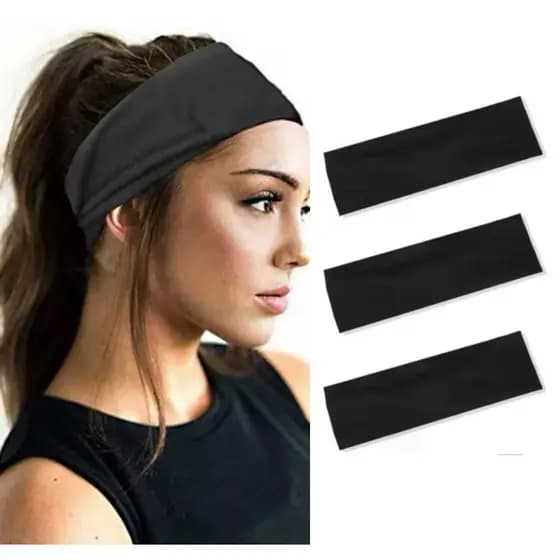 Kit Faixa de Cabelo Tiara Handband Ginastica Academia Esporte Dia a dia Carnaval Moda Blogueira Gringa Elástica Testeira