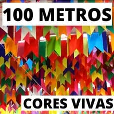 Kit 100/50/20 Metros Bandeirinhas Festa Junina Decoração São João Bandeirola Decoração Arraial Julina Agostinaina
