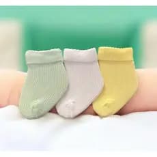 Kit 3 Pares de Meias Bebê RN Recém Nascido Essencial para Enxoval Saída Maternidade 0 a 8 Meses
