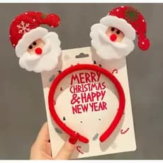 Tiara de Natal Arquinho Arco Gorro Papai Noel Natalina Rena Diadema de Cabeça Natalina Decoração Natal Ensaios