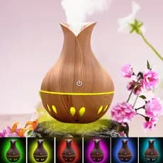 Umidificador De Ar Difusor Elétrico Aromatizador De Ambiente Para Quarto Com Luzes Noturnas De 7 Cores