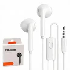 Fone De Ouvido Com Microfone Conector De Fone Fe Ouvido De 3,5 MM Branco Preto Vermelho 1,3 Metros