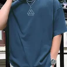 Camiseta Masculina Triangulo bco Camisa premium 100% algodão