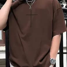 Camiseta Masculina Cruz Dupla 100% algodão Camisa premium