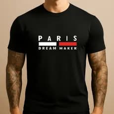 Camiseta Masculina Paris Dream Maker Camisa Premium 100% Algodão Lançamento