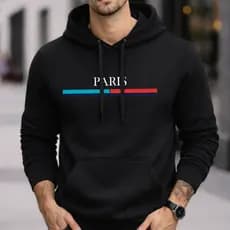 Moletom Canguru Confortáve Capuz Premium Estampado Algodão Paris
