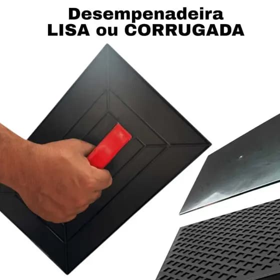 Desempenadeira Plástica  Lisa Ou Estriada Profissional 22X34cm