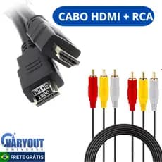 Kit Cabo HDMI 1 Metro+ Cabo RCA 1,4 Metros