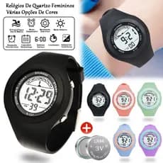 Relógio Feminino Digital À Prova DÁgua Esportivo Elegante Com Cronômetro E Luz Noturna