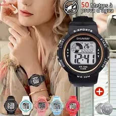 Relogio Feminino Digital A Prova D Água De Pulso Lindos Esportivo Original Led Pulseira Movimento Eletrônico