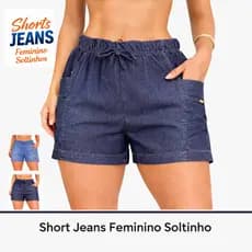 Short feminino soltinho, Bermuda jeans feminina, praia, short jeans feminino confortável e elegante