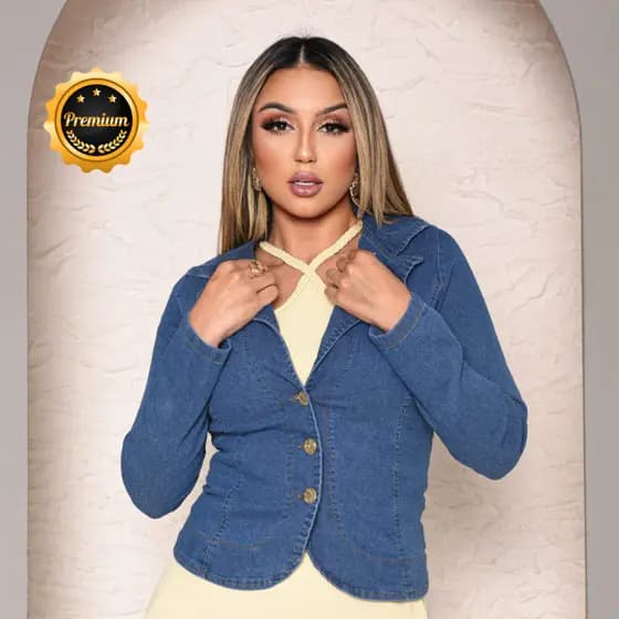 blazer jeans feminino, jaqueta jeans social, casaco para frio e inverno