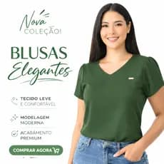 Blusa Feminina Elegante Manga Curta Tecido Leve e Confortável social para o verão e dia quente