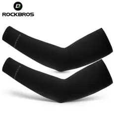Manguito Rockbros Manga Compressão Braço Proteção UV Ciclismo Corrida Caminhada Trilha Moto Entregadores Panfleteiros