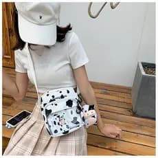 CHENXIAOHOGN Bolsa Feminina Casual Ombro com Estampa de Vaca, Transversal e Estilo Casual