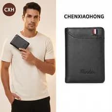 Carteira Ultra-Fina Masculina, Estilo Vertical, Carteira Pequena, Carteira de Motorista, Adequada para Jovens e Estudant