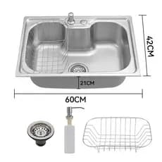 Cuba Gourmet Cozinha Aço Inox 60x42cm/50x40cm