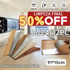 36/24/12PCS Adesivo de Piso Madeira Moderno Antiderrapante Lavável Autocolante 91,4x15,2cm - Vários estilos em promoção