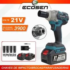 21V Chave De Impacto Parafusadeira Furadeira sem fio completa mecânica