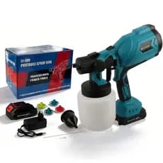 Pistola Elétrica Pulverizadora Sem Fio de Tinta para Pintura Compressor Com Bico de Metal