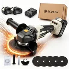 Esmerilhadeira lixadeira Angular 21V com regulagem Brushless  800w 2 Baterias 5 Discos