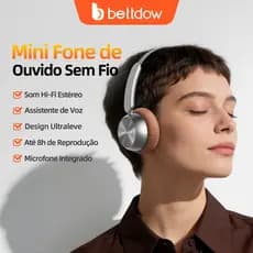 BETTDOW Fone De Ouvido Sem Fio Bluetooth Fones Intra-Auriculares Dobráveis Assistente De Voz Respirável