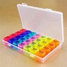 Porta Comprimidos Organizador De Remedios Semanal Caixa Para Medicamentos Colorido