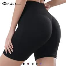 Shorts Fitness Feminino Cintura Alta Academia Levanta Bumbum Sem Costura