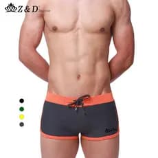 Z&D Ligeries Sungas Masculinas Cuecas Boxers Cinto Largo Cintura Baixa Confortável Respirável UDL118