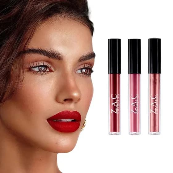Z.A.C Lip Gloss Perolado Água Brilho Labial Gloss Hidratante Batom Fino  Longa Duração  LG0800