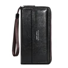 Carteira Longa de PU Masculina CHENXIAOH – Slots para Múltiplos Cartões, Clutch de Grande Capacidade, Carteira para Tele