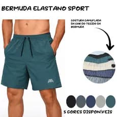 Bermuda Elastano Sport Masculino MECS WEAR Academia Futebol Corrida Tecido respirável 2 Bolsos Laterais Envio Imediato