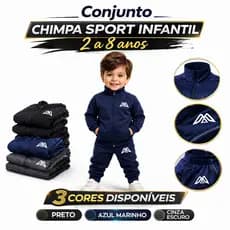 Conjunto Chimpa Infantil 2 ao 8 anos Unissex MECS WEAR Escola Frio 3 cores Futebol Flanelado envio imediato