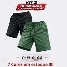 Kit 2 Bermudas Alfaiataria Masculino P,M,G e GG Premium Casual Sport 2 bolsos laterais envio imediato