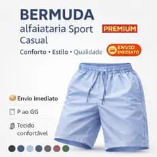 Bermuda Masculina Alfaiataria Sport Casual Premium Academia 2 bolsos laterais e traseiro confortável Envio imediato