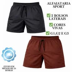 Kit 2 Bermudas Plus Size Alfaiataria Masculino G1,G2 e G3 Premium Casual Sport 2 bolsos laterais envio imediato