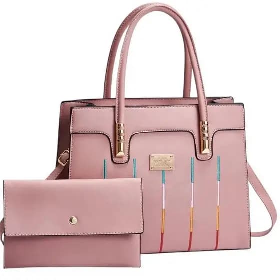 BOLSA FEMININA mY EK DE LUXO COM CARTEIRA LINHA DIAMANTE - PINK
