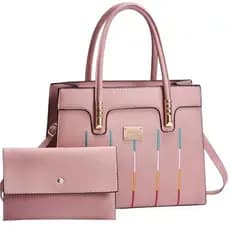 BOLSA FEMININA mY EK DE LUXO COM CARTEIRA LINHA DIAMANTE - PINK